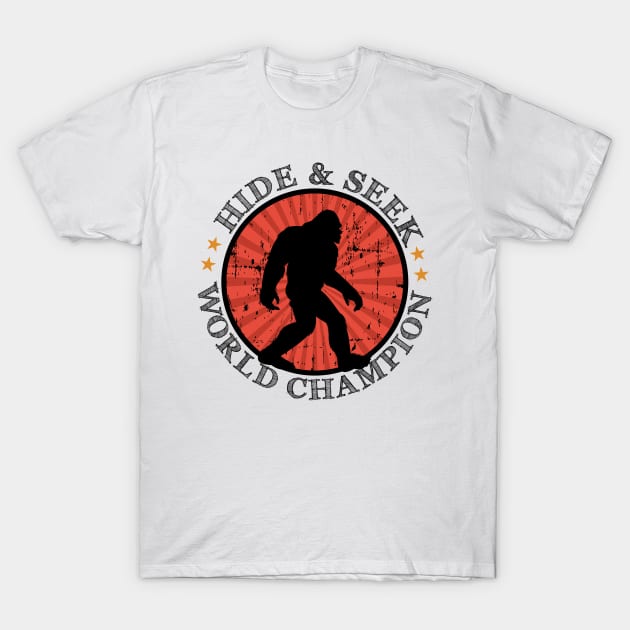 Vintage Bigfoot Hide & Seek World Champion T-Shirt by Tesszero